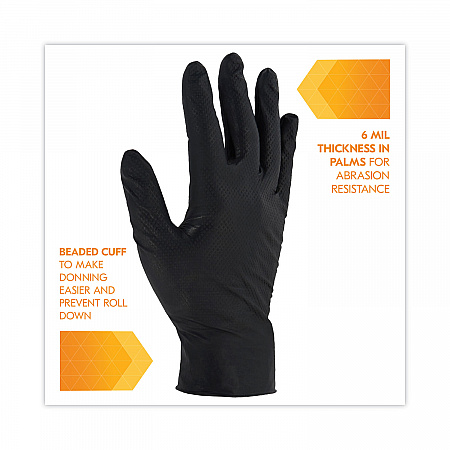 G10 Kraken Grip Nitrile Gloves, Powder-Free, X-Large, 6 mil Thick, 9.5