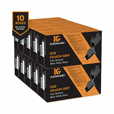 G10 Kraken Grip Nitrile Gloves, Powder-Free, X-Large, 6 mil Thick, 9.5