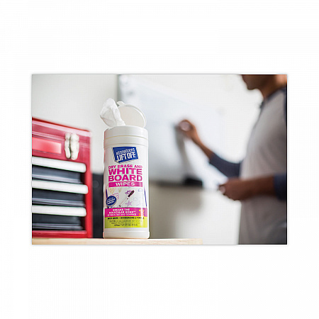 Dry Erase Board Cleaner Wipes, Cloth, 7 x 12, 40/Canister, 6 Canisters/Carton (42703CT)