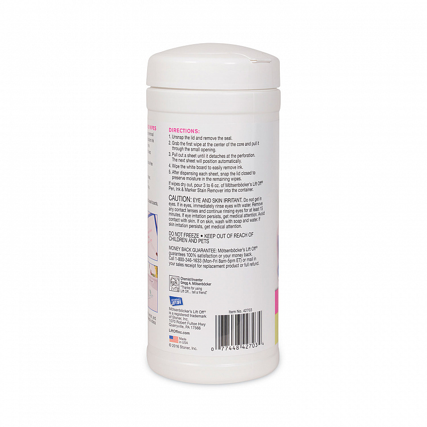 Dry Erase Board Cleaner Wipes, 7 x 12, 40/Canister (42703EA)