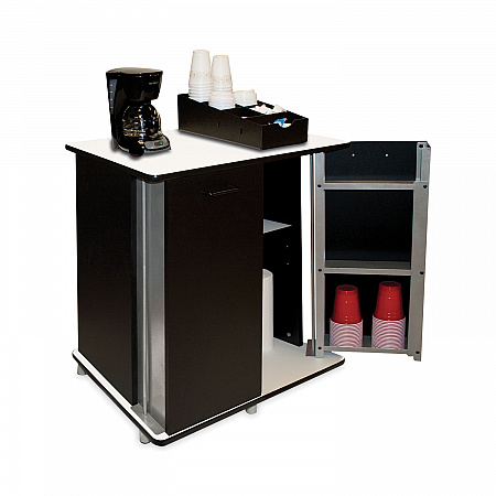 Refreshment Stand, Engineered Wood, 9 Shelves, 29.5