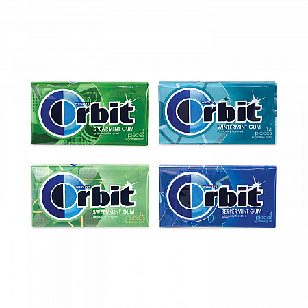 Sugar-Free Chewing Gum Variety Box, Four Mint Flavors, 14 Pieces/Pack, 18 Packs/Carton (22000568)