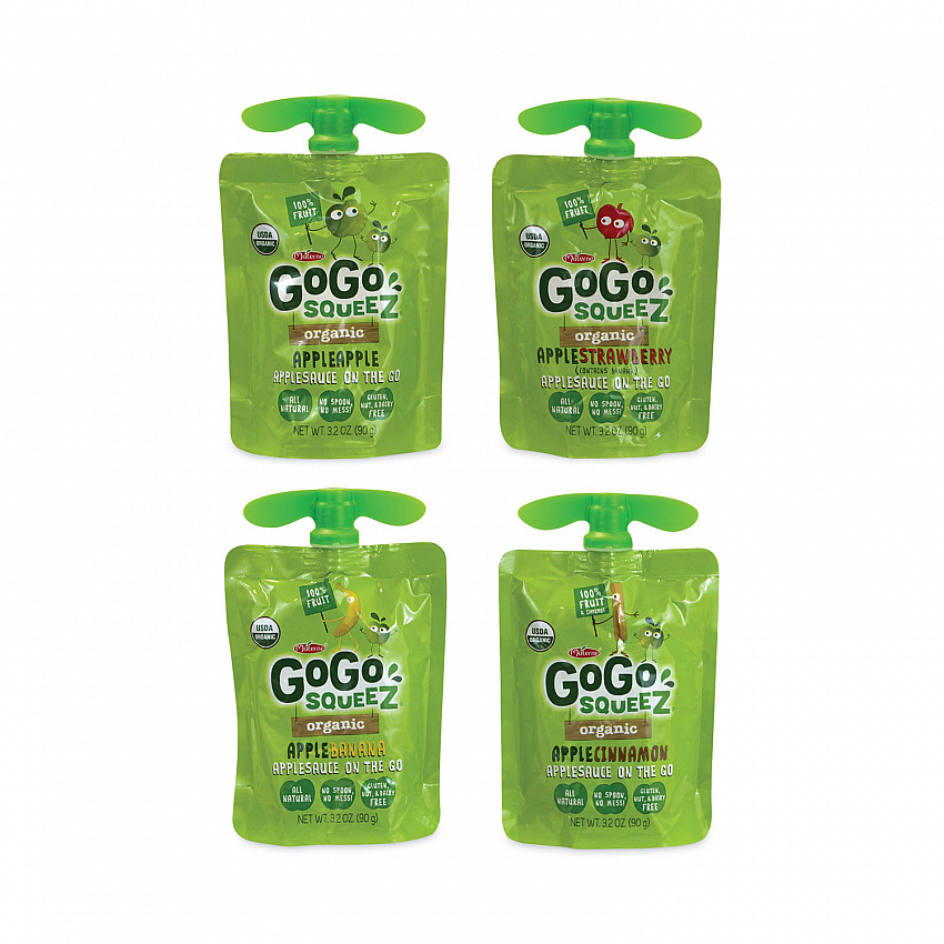 Fruit On The Go, Variety Applesauce, 3.2 oz Pouch, 20/Carton (22000742)
