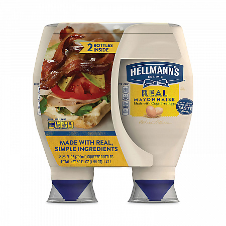 Real Mayonnaise, 25 oz Bottle, 2/Pack (22000476)