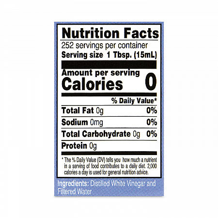 White Distilled Vinegar, 1 gal Bottle, 6/Carton (22001029)