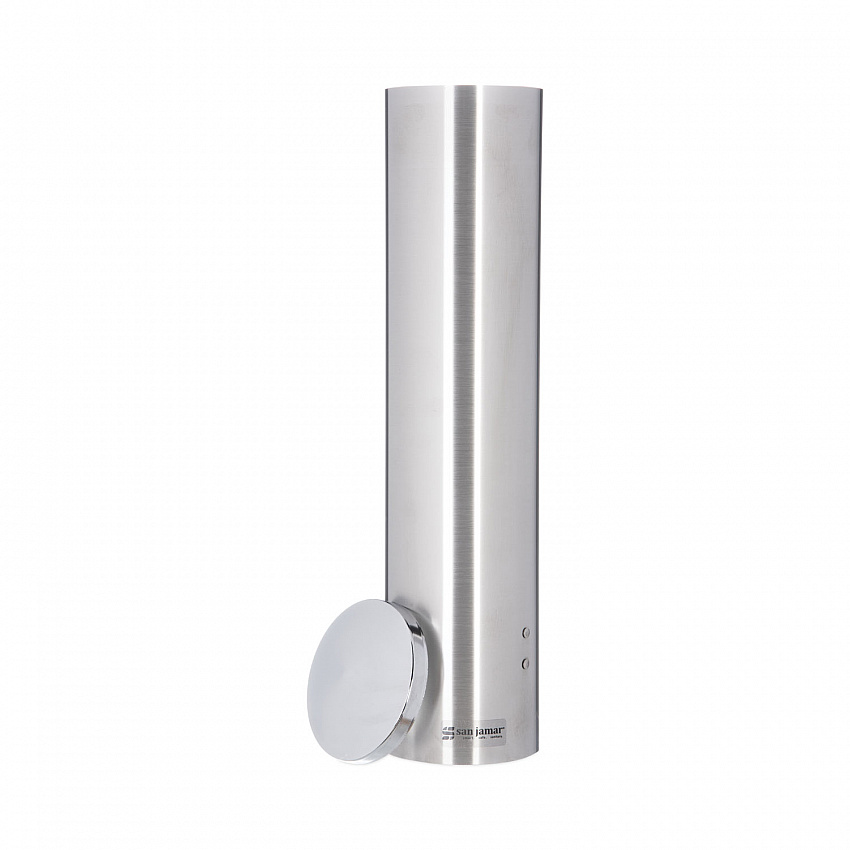 Water Cup Dispenser with Removable Cap, For 4.5 oz to 7 oz Cone and 6 oz to 12 oz Flat Cups, Stainless Steel, 6/Carton (C3250SSCT)