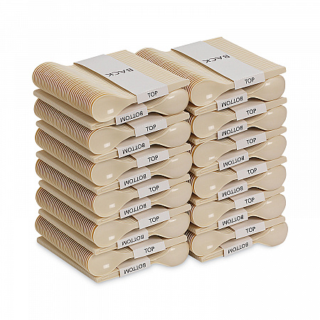 SmartStock Plastic Cutlery Refill, Series-O, Mediumweight Soup Spoon, Beige, 40/Pack, 24 Packs/Carton (SSSOUP11B)