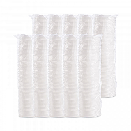 Plastic Lids, Vented, Fits 8 oz to 10 oz Hot/Cold Foam Cups, White, 100/Pack, 10 Packs/Carton (8JL)