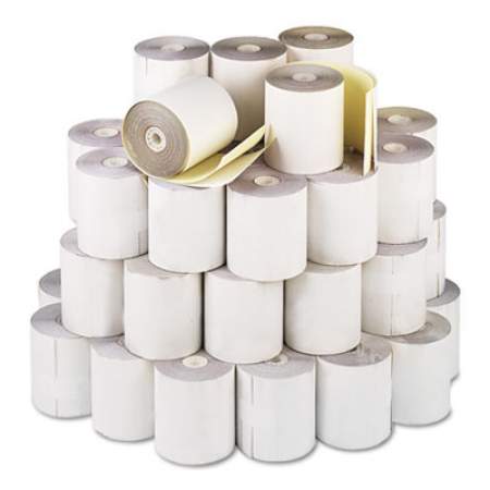 Iconex Impact Printing Carbonless Paper Rolls, 3" x 90 ft, White/Canary, 50/Carton (90770470)