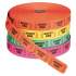 Iconex Admit One Single Ticket Roll, Numbered, Assorted, 2000/Roll, 4 Rolls/Pack (94190082)