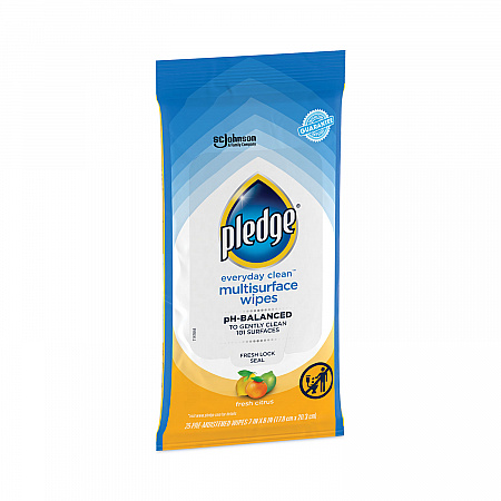 Multi-Surface Cleaner Wet Wipes, Cloth, 7 x 10, Fresh Citrus, White, 25 Wipes (336274EA)