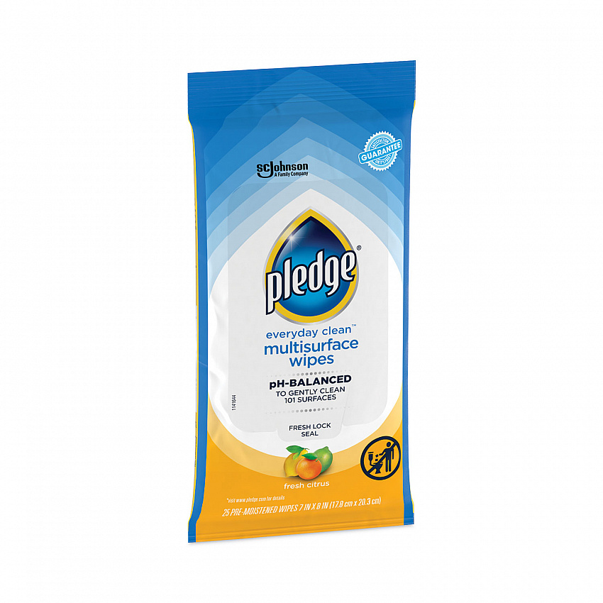 Multi-Surface Cleaner Wet Wipes, Cloth, 7 x 10, Fresh Citrus, White, 25 Wipes (336274EA)