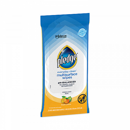 Multi-Surface Cleaner Wet Wipes, Cloth, 7 x 10, Fresh Citrus, White, 25/Pack, 12 Packs/Carton (336274)