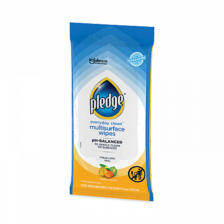 Multi-Surface Cleaner Wet Wipes, Cloth, 7 x 10, Fresh Citrus, White, 25/Pack, 12 Packs/Carton (336274)