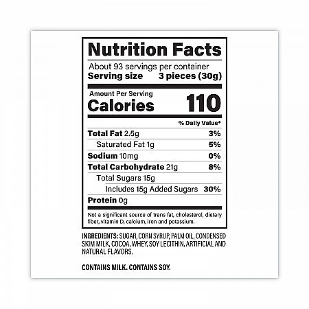 Tub, Approximately 280 Individually Wrapped Rolls, 6.75 lb Tub (20900112)