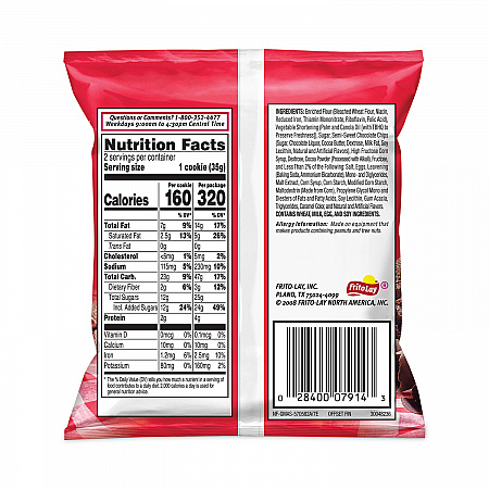 Big Chocolate Brownie, 2.5 oz Packet, 2 Brownies/Pack, 60 Packs/Carton (29500062)
