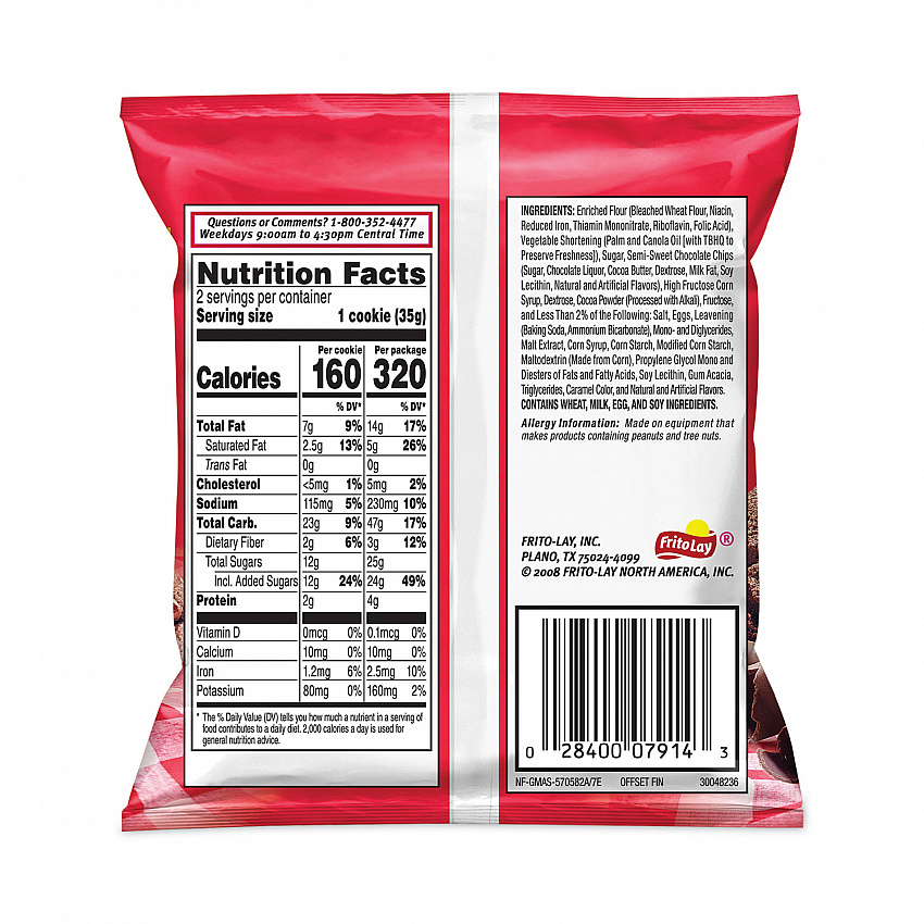 Big Chocolate Brownie, 2.5 oz Packet, 2 Brownies/Pack, 60 Packs/Carton (29500062)