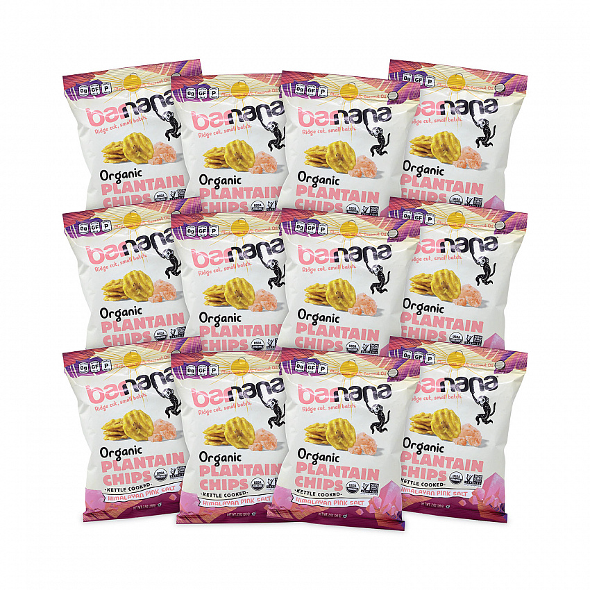 Himalayan Pink Sea Salt Plantain Chips, 2 oz Bags, 12/Pack (60730318)