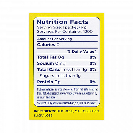 No Calorie Sweetener, 1 g Packet, 1,200/Carton (22000459)