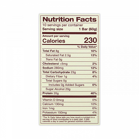 High Protein Bars, Creamy Peanut Butter, 2.1 oz Bar, 10 Bars/Carton (30700113)