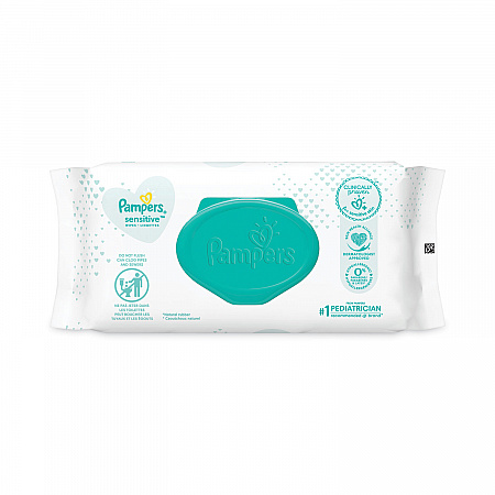 Sensitive Baby Wipes, 1-Ply, 6.8 x 7, Unscented, White, 56/Pack, 8 Packs/Carton (87076)