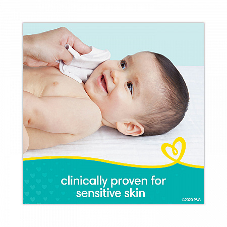 Sensitive Baby Wipes, 1-Ply, 6.8 x 7, Unscented, White, 56/Pack, 8 Packs/Carton (87076)