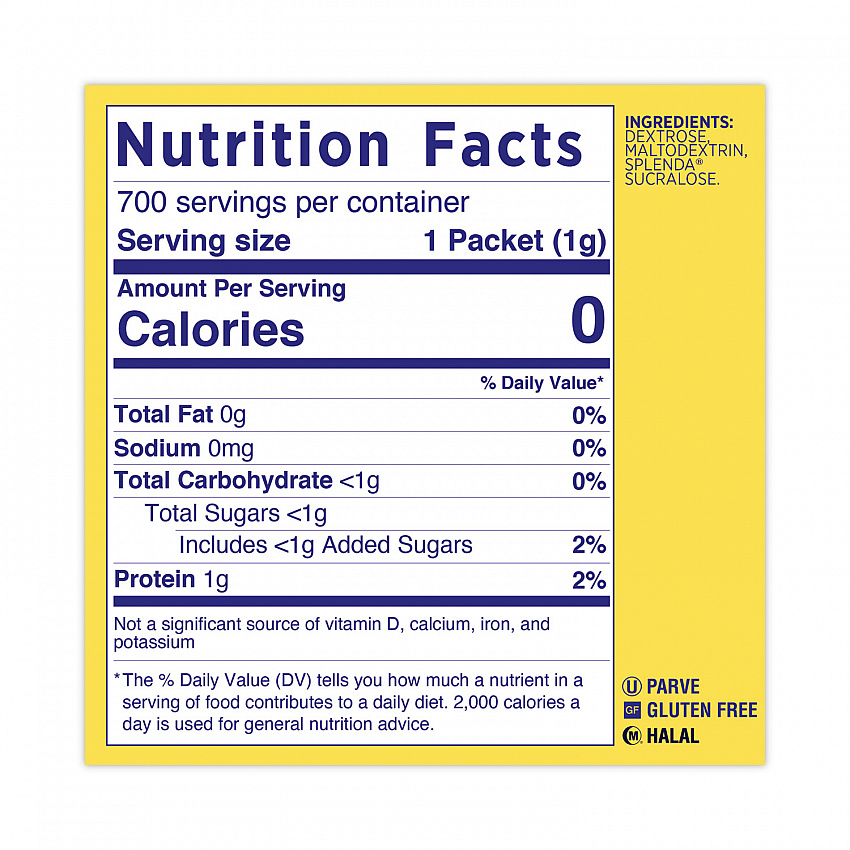 No Calorie Sweetener, 1 g Packet, 700/Box (200094)
