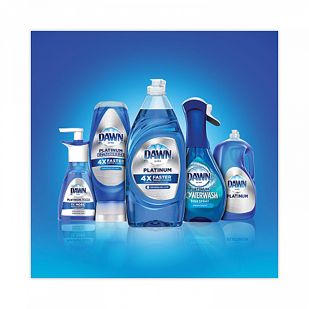Platinum Liquid Dish Detergent, Refreshing Rain Scent, 30 oz Bottle, 8/Carton (22230)