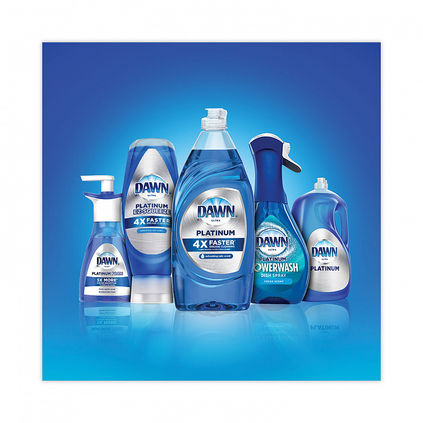 Platinum Liquid Dish Detergent, Refreshing Rain Scent, 30 oz Bottle, 8/Carton (22230)