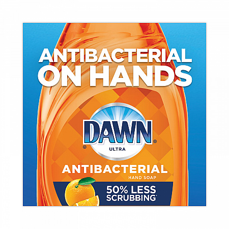 Ultra Antibacterial Dishwashing Liquid, Orange Scent, 38 oz Bottle, 8/Carton (01659)