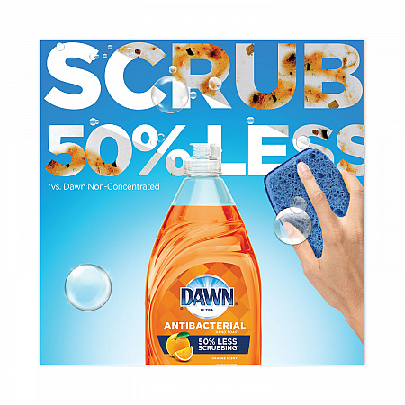 Ultra Antibacterial Dishwashing Liquid, Orange Scent, 38 oz Bottle, 8/Carton (01659)