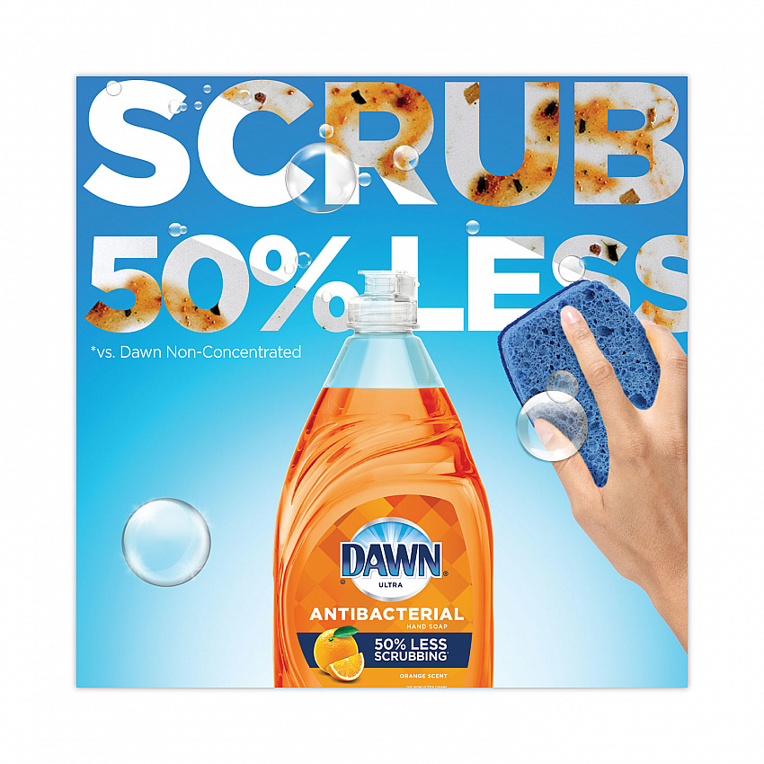 Ultra Antibacterial Dishwashing Liquid, Orange Scent, 38 oz Bottle, 8/Carton (01659)
