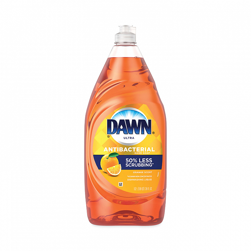 Ultra Antibacterial Dishwashing Liquid, Orange Scent, 38 oz Bottle, 8/Carton (01659)