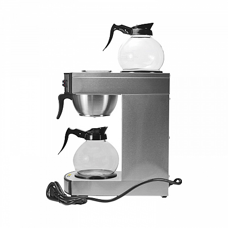 Two-Burner Institutional Coffeemaker, 10/12 Cup, 8.75 x 14.75 x 15.25, Stainless Steel (CPRLG2)