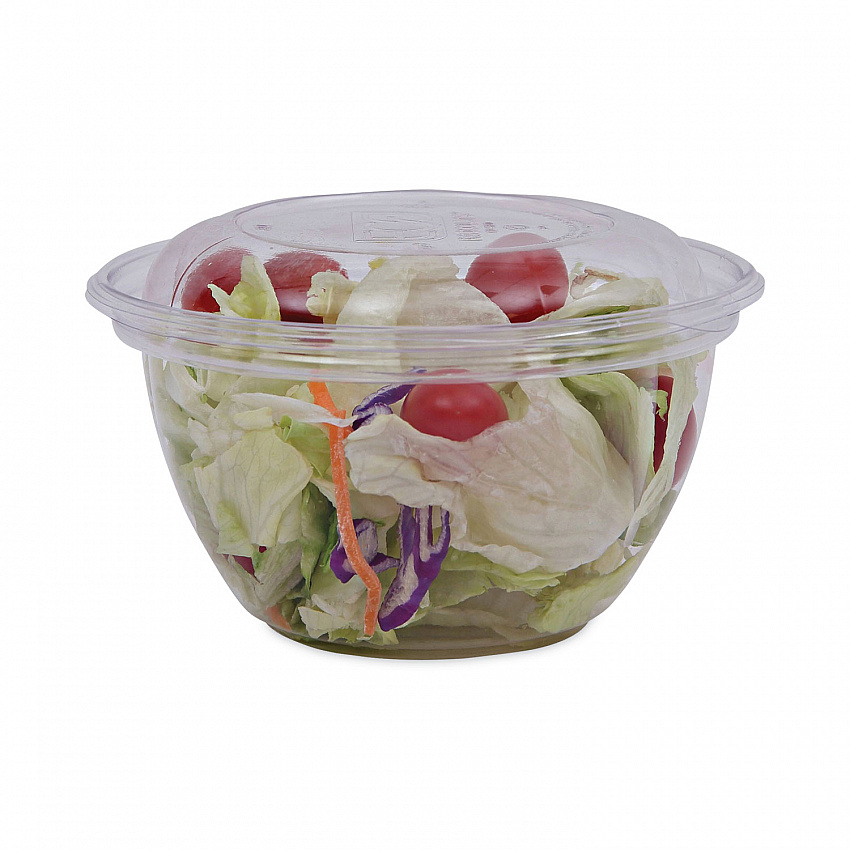 Renewable and Compostable Containers, 18 oz, 5.5" Diameter x 2.3" h, Clear, Plastic, 150/Carton (EPSB18)