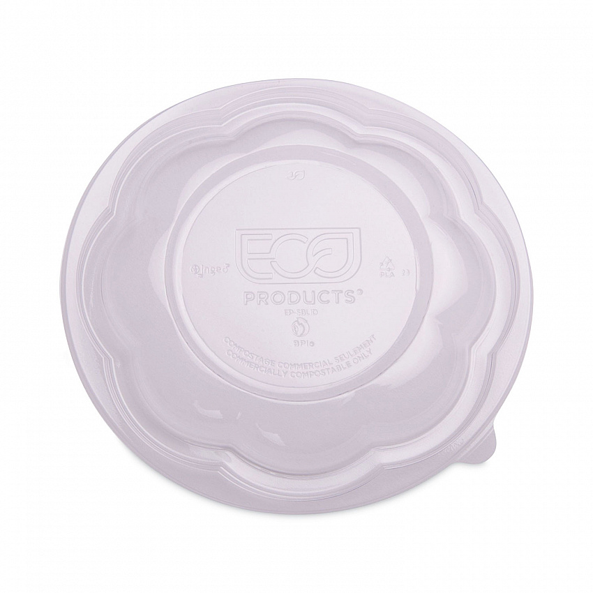 Renewable and Compostable Containers, 18 oz, 5.5" Diameter x 2.3" h, Clear, Plastic, 150/Carton (EPSB18)