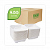 Molded Fiber Hinged Clamshell Containers, 6 x 6 x 3, White, Sugarcane, 50/Pack, 10 Packs/Carton (EPHC6)