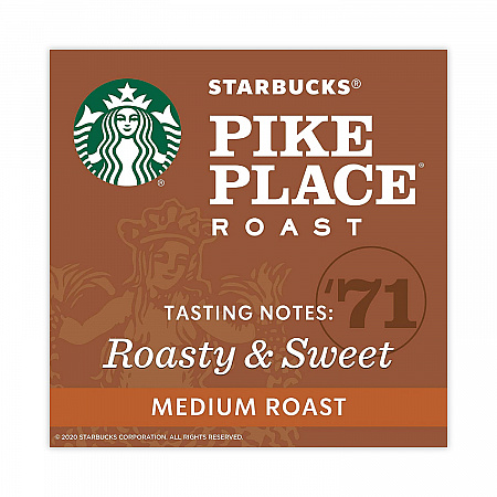 Whole Bean Coffee, Pike Place Roast, 1 lb Bag, 6/Carton (11017854CT)