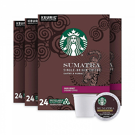 Sumatra Coffee K-Cups, Sumatra, 0.4 oz K-Cup, 96/Box (12565254CT)