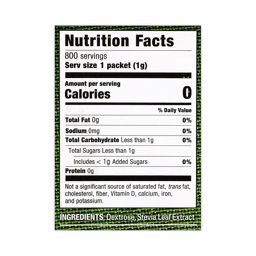 Sweetener, 1 g Packet, 800/Box (22000441)