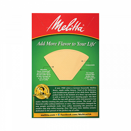 Melitta Coffee Filters, #4, 8 to 12 Cup Size, Cone Style, 100 Filters/Pack, 3/Pack (22000695)