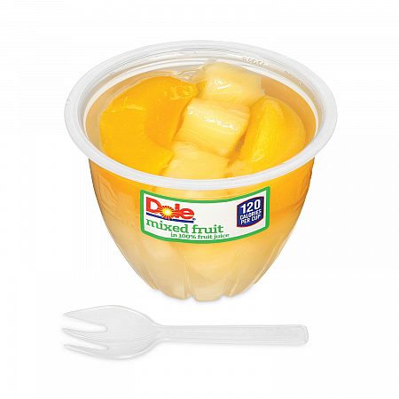 Mixed Fruit in 100% Fruit Juice Cups, Peaches/Pears/Pineapple, 7 oz Cup, 12/Carton (20902549)
