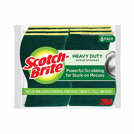 Heavy-Duty Scrub Sponge, 4.5 x 2.7, 0.6