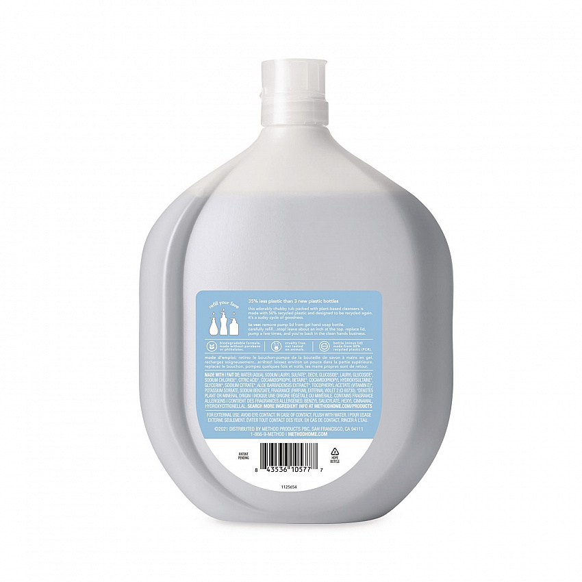 Gel Hand Wash Refill Tub, Sweet Water Scent, 34 oz, 4/Carton (378682)