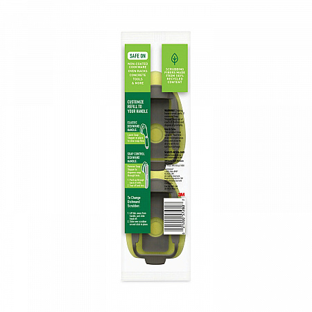 Soap-Dispensing Dishwand Sponge Refills, 2.9 x 2.2, Green, 2/Pack (4817RSC)