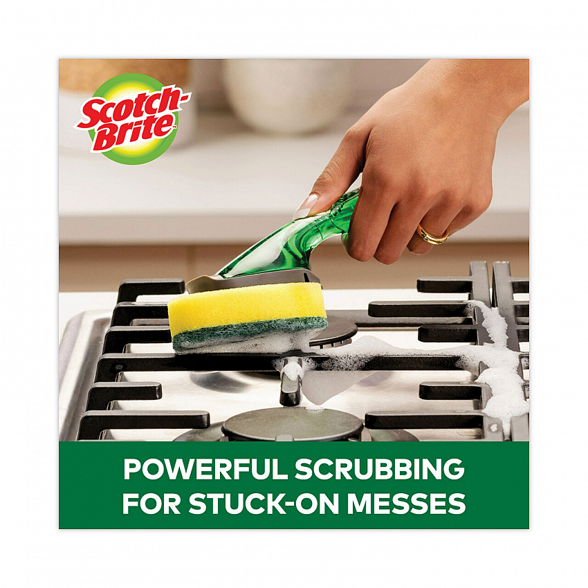 Soap-Dispensing Dishwand Sponge Refills, 2.9 x 2.2, Green, 2/Pack (4817RSC)