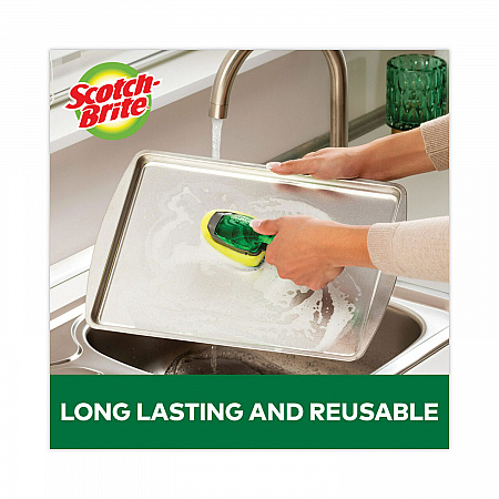 Soap-Dispensing Dishwand Sponge Refills, 2.9 x 2.2, Green, 2/Pack (4817RSC)