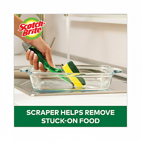 Soap-Dispensing Dishwand Sponge Refills, 2.9 x 2.2, Green, 2/Pack (4817RSC)