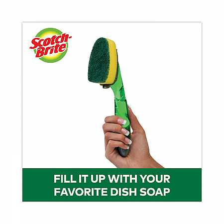 Soap-Dispensing Dishwand Sponge Refills, 2.9 x 2.2, Green, 2/Pack (4817RSC)