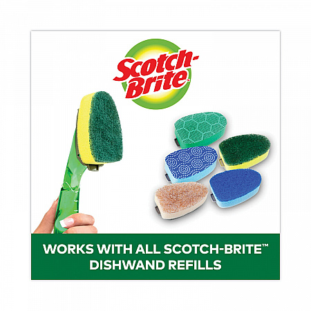 Soap-Dispensing Dishwand Sponge Refills, 2.9 x 2.2, Green, 2/Pack (4817RSC)